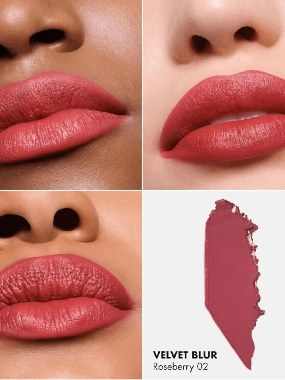 Velvet Blur Matte Lipstick Balm- Roseberry